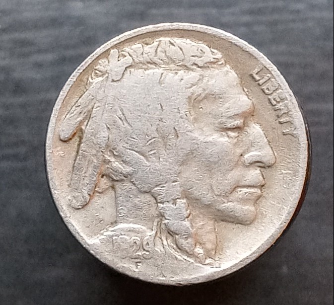 Well-Circulated-1929-Buffalo-Nickel.-Die-Breaks?